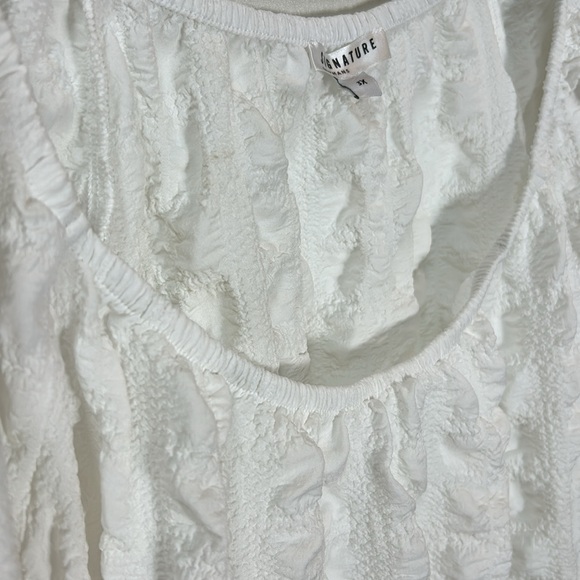 Reitman's Plus Size 3X Stretchy White Blouse Puffy Comfortable Women's Business - Picture 6 of 7